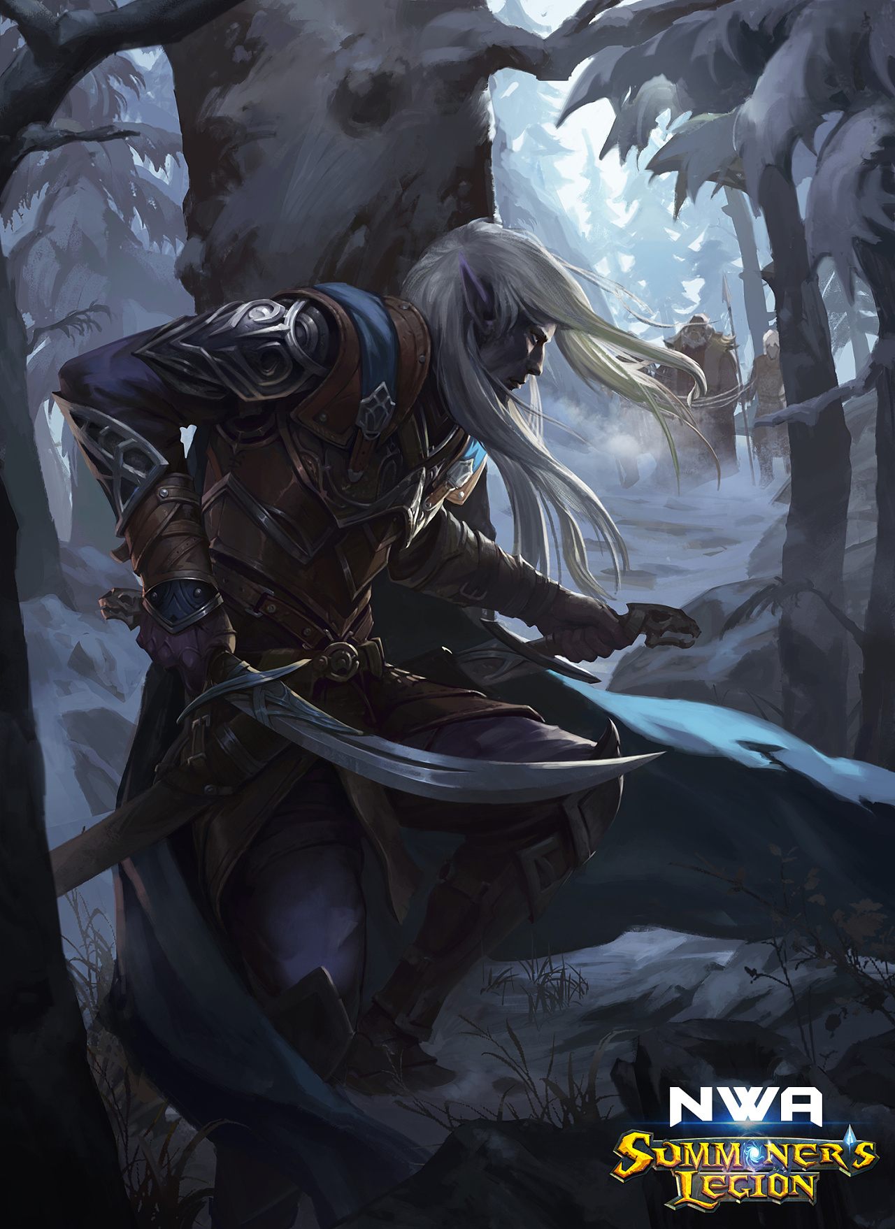 nwa给游戏《summoners legion 》做的插图,矮人,精灵,萨满等各大种族