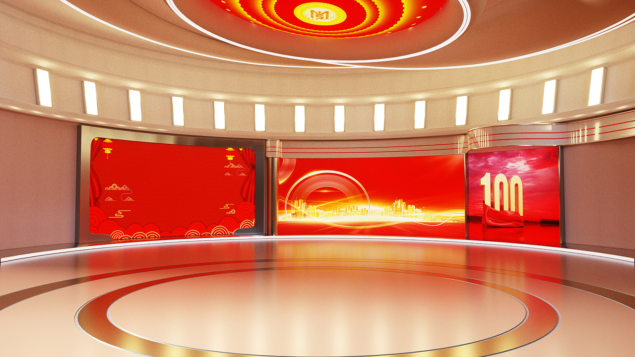 红色三屏背景（图ZMjcxMzkyNjc2） - 场景 - 站酷设计师茂山影视原创素材 - 站酷ZCOOL