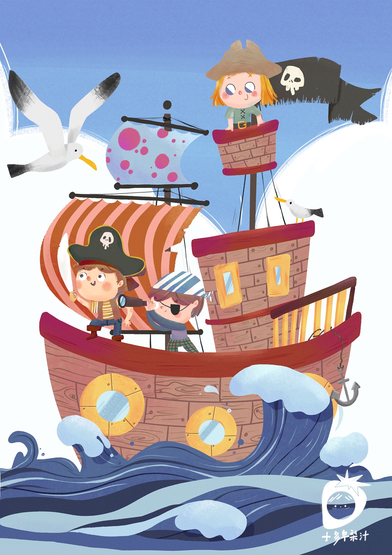原创手绘卡通海盗船长设计图__动漫人物_动漫动画_设计图库_昵图网nipic.com