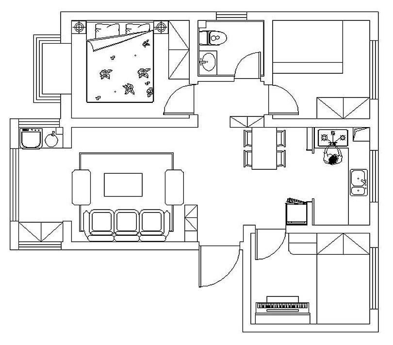 郑州120平清新美式,简洁明亮更适合现代居住