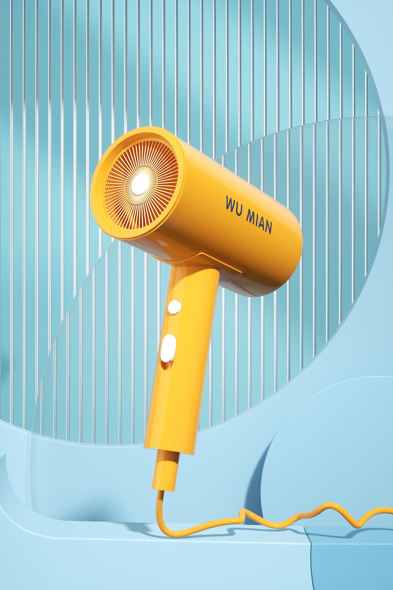 电吹风-C4D建模渲染学习（图ZMjYzMDA2MzIw） - 产品 - 站酷设计师言吾M原创素材 - 站酷ZCOOL