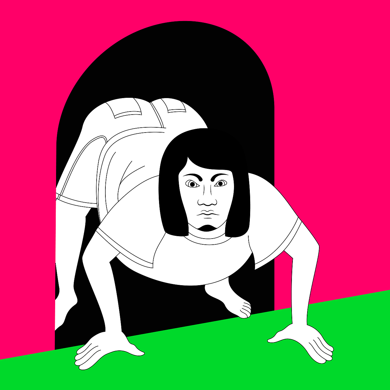 《给生活当狗》插画海报设计（图ZMzE2ODE5MTM2） - 艺术插画 - 站酷设计师CEOOOOOOH原创素材 - 站酷ZCOOL