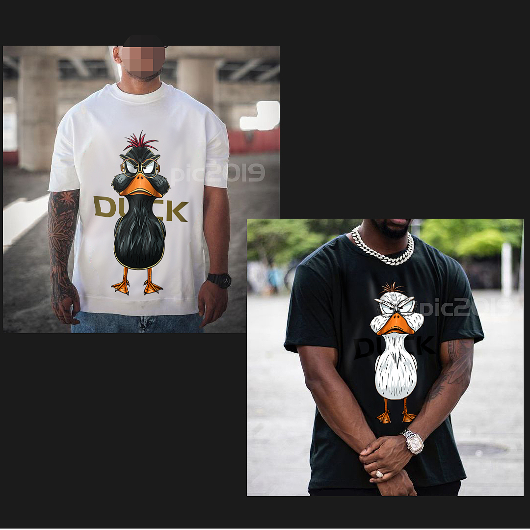 严肃鸭 潮流插画