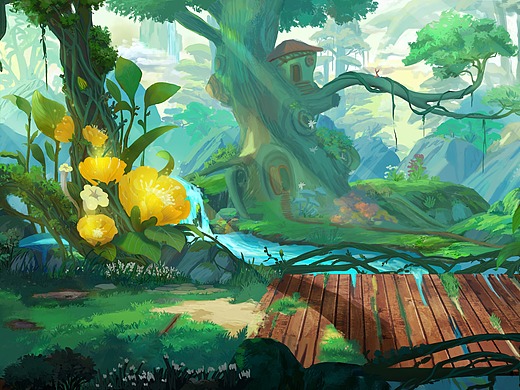 q版 欧美室内场景|插画|游戏原画|宛若空色7885 - 原创作品 - 站酷