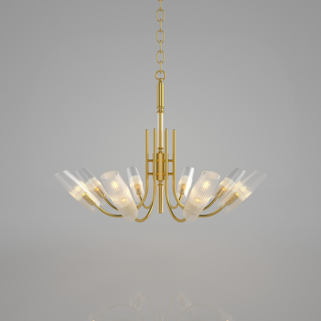 C4D+OCtane轻奢水晶吊灯