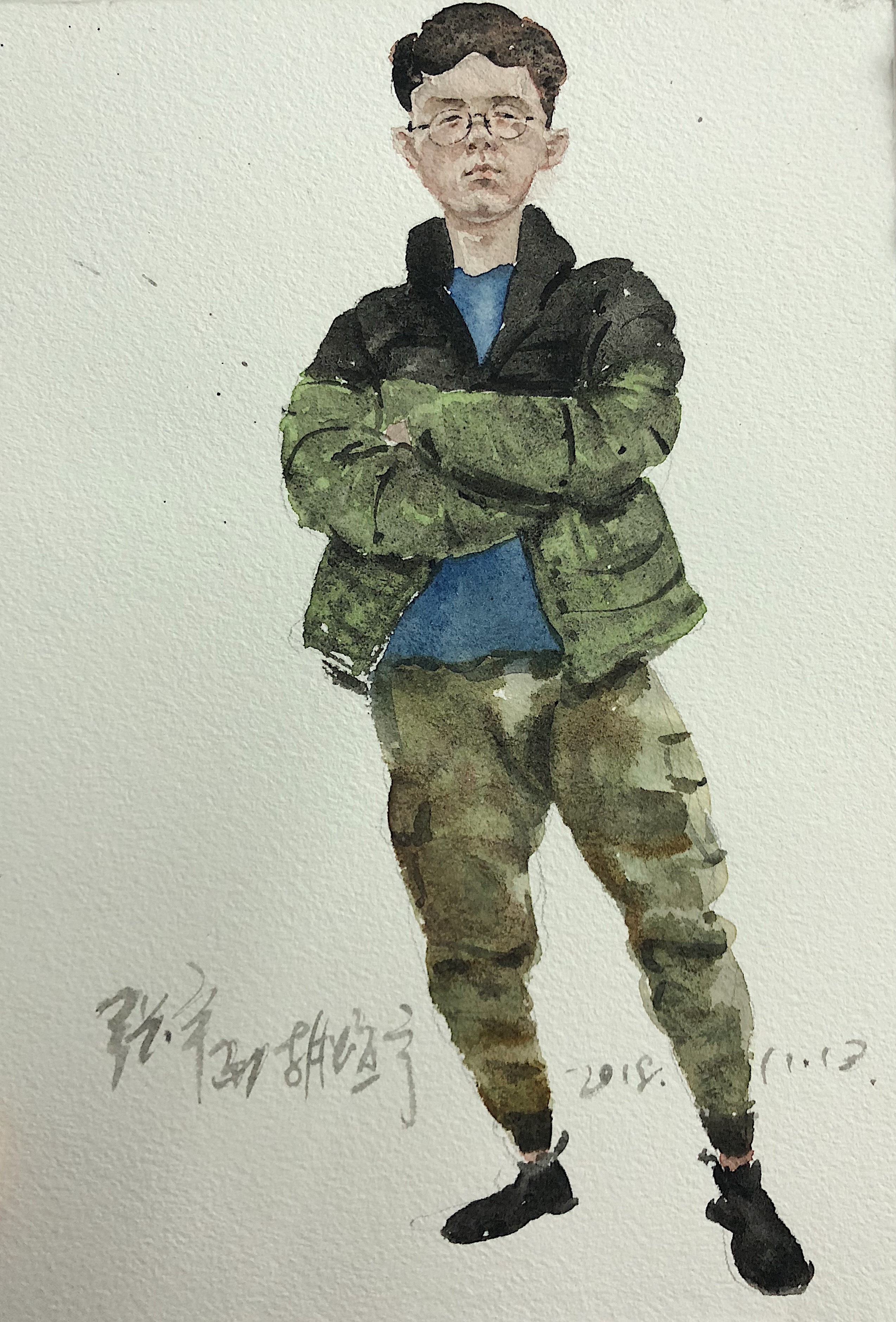 一组水彩人物速写,25-35min