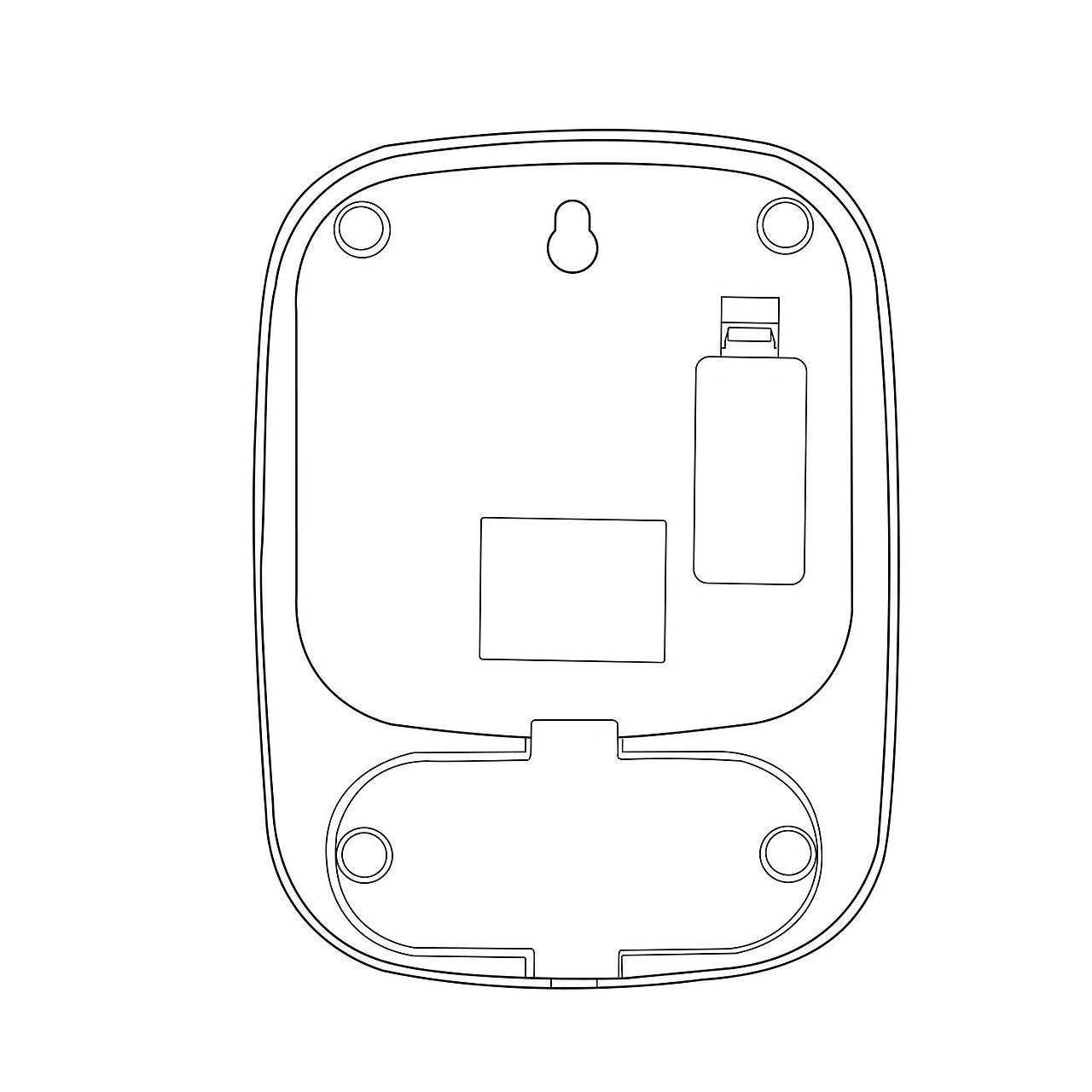 厨房秤-线稿图-六视图-专利图
