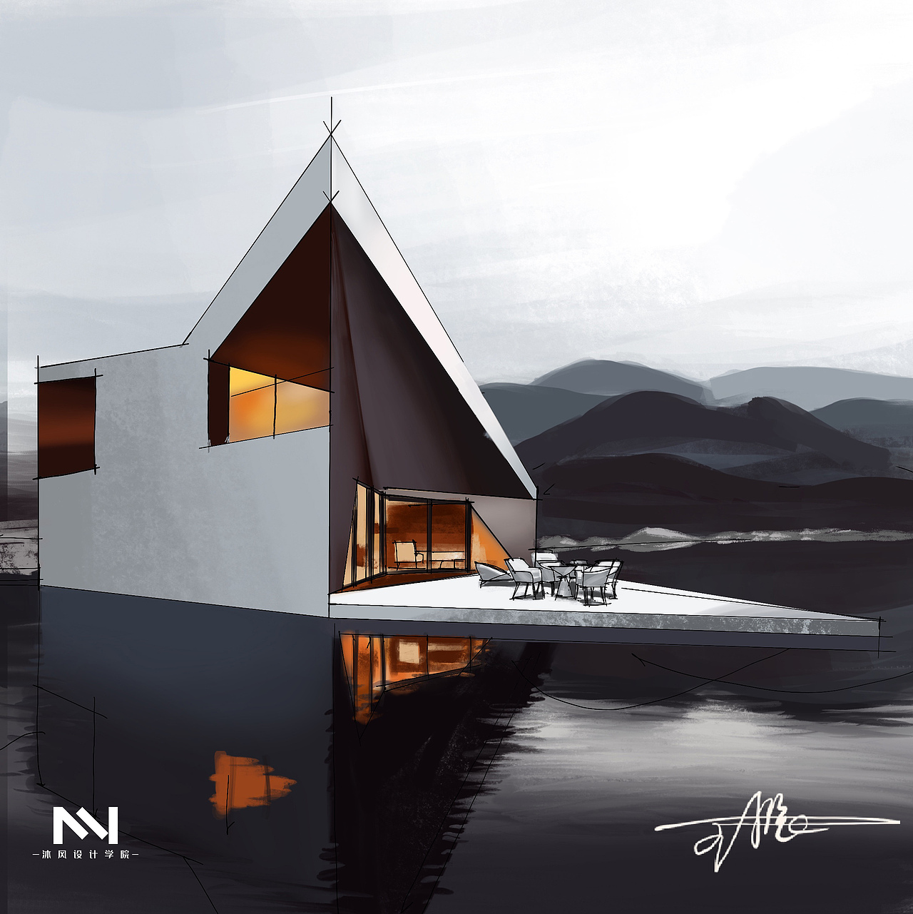 建筑设计手绘表现