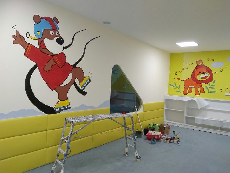 新愛嬰（國際早教中心）墻體手繪（圖ZMTM3Mzc5ODg4） - 繪畫 - 站酷設(shè)計師天天墻體手繪原創(chuàng)素材 - 站酷ZCOOL