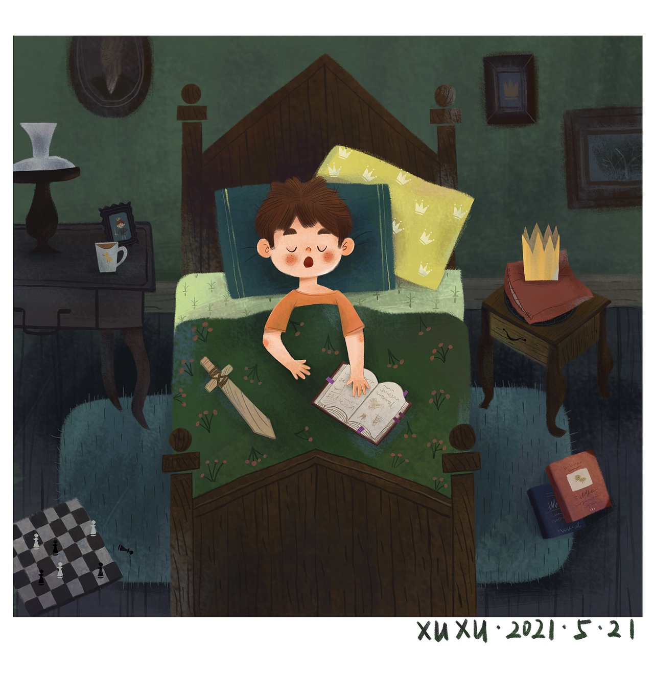 儿童插画练习稿临摹[mlf装傻][mlf装傻]#小新插画#