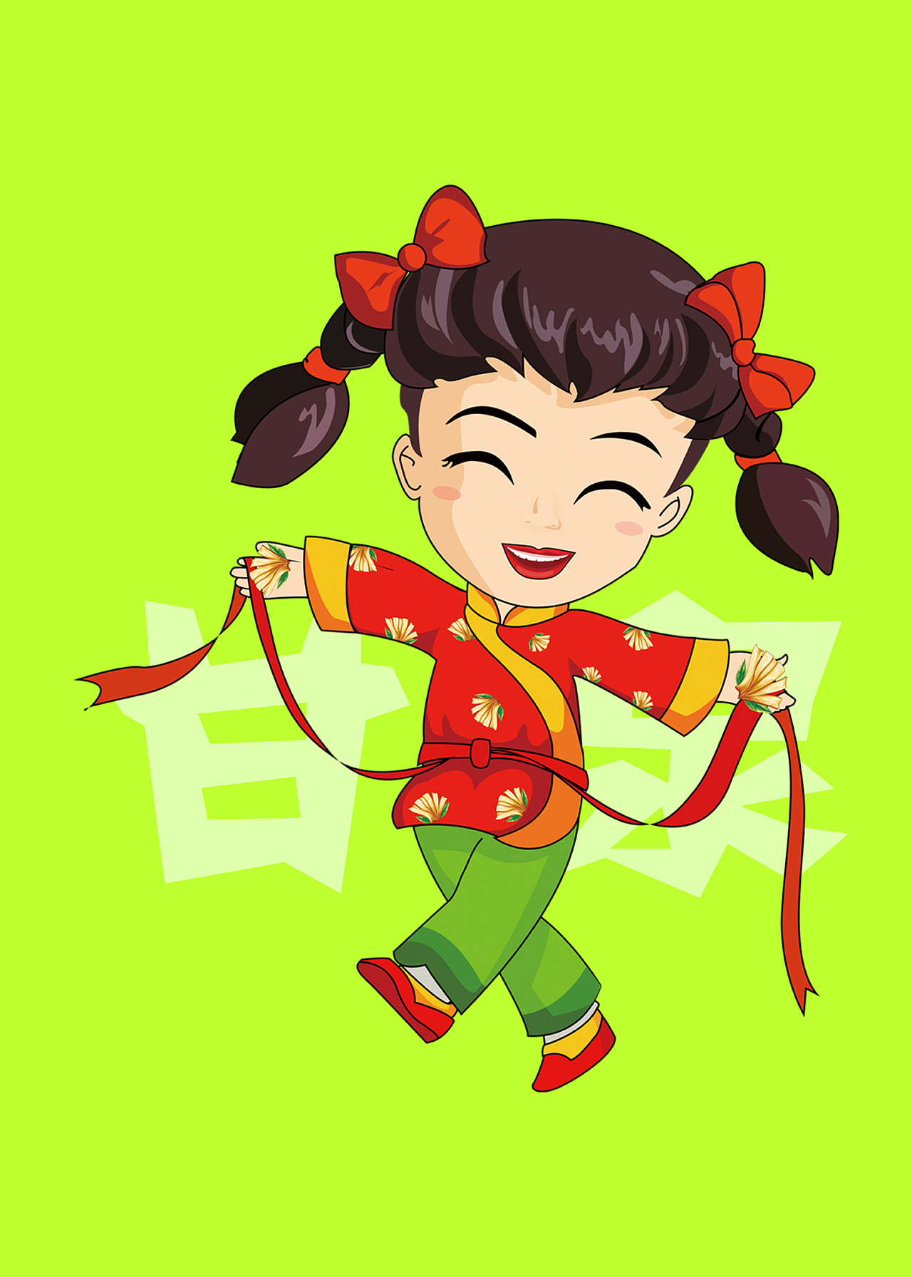 收藏 安塞的福娃吉祥物设计,根据安塞的腰鼓为载体,将人物形象卡通