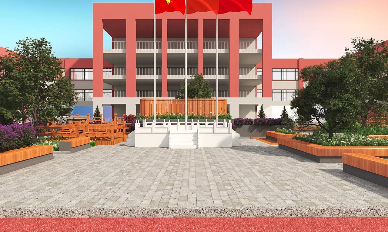 学校景观设计（图ZMjkwMTg0ODc2） - 其他空间 - 站酷设计师奔跑的窝牛原创素材 - 站酷ZCOOL