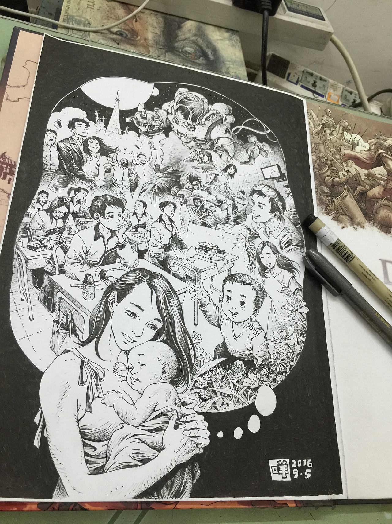 母亲的梦（图ZNTc5MDk2NjA=） - 商业插画 - 站酷设计师杨咩原创素材 - 站酷ZCOOL
