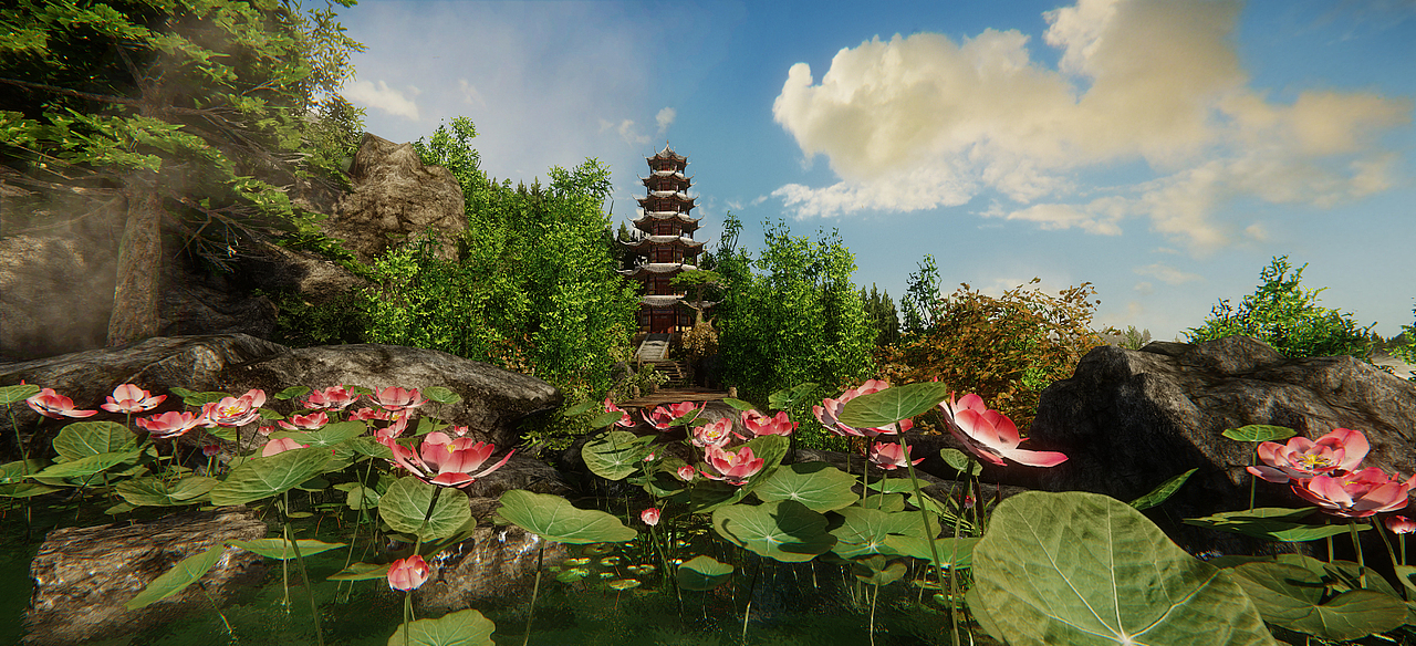 仙佛寺（图ZMTk0NjI4NDQ=） - 场景 - 站酷设计师高诺科技原创素材 - 站酷ZCOOL