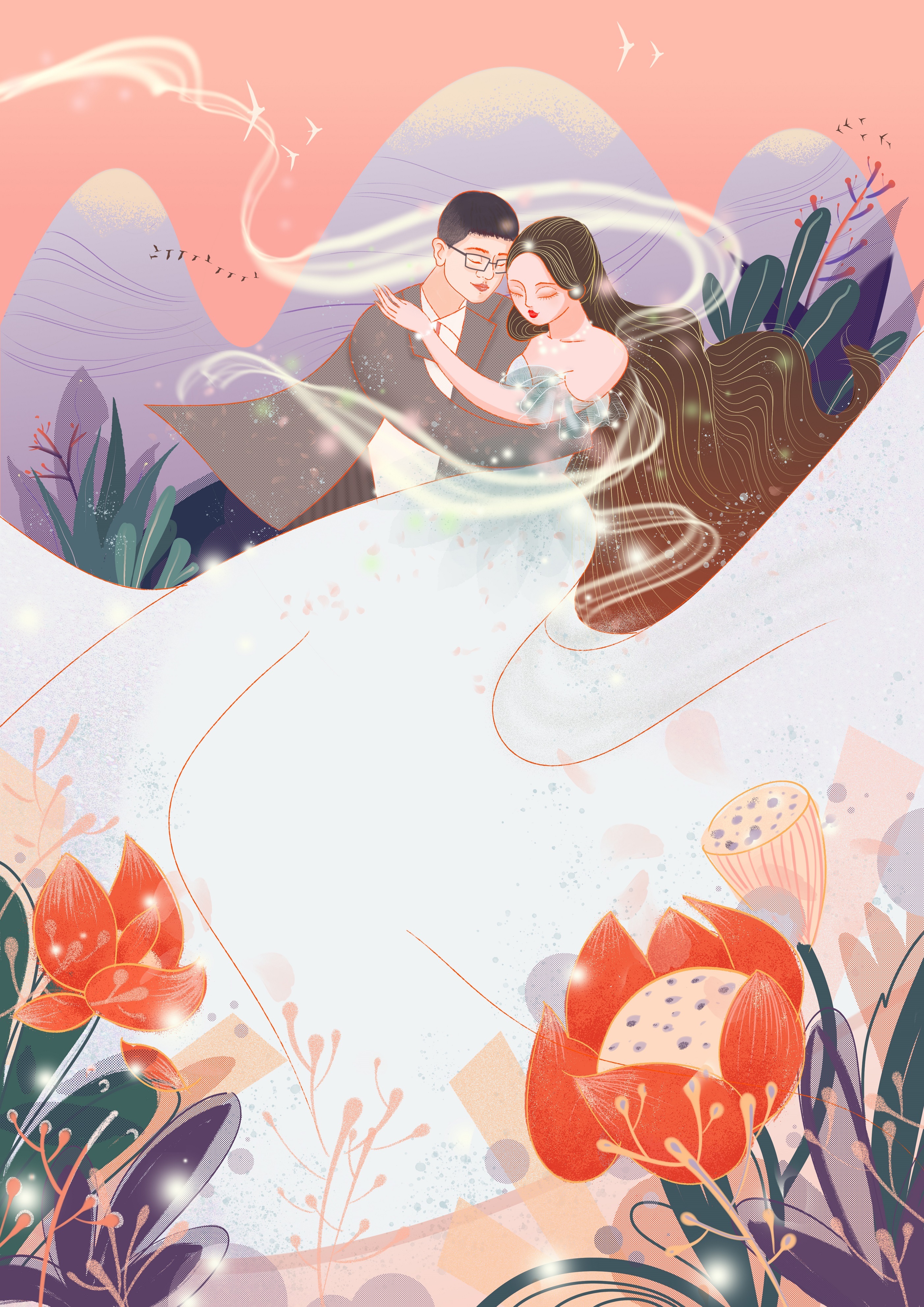 祝福婚姻美满|插画|创作习作|丹原 - 原创作品 - 站酷 (zcool)