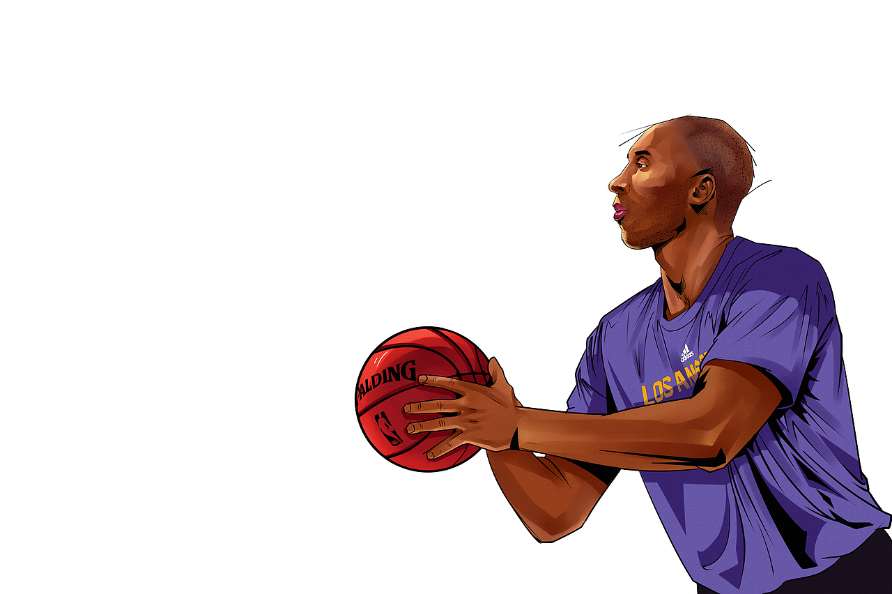 科比,插画,nba,体育,篮球