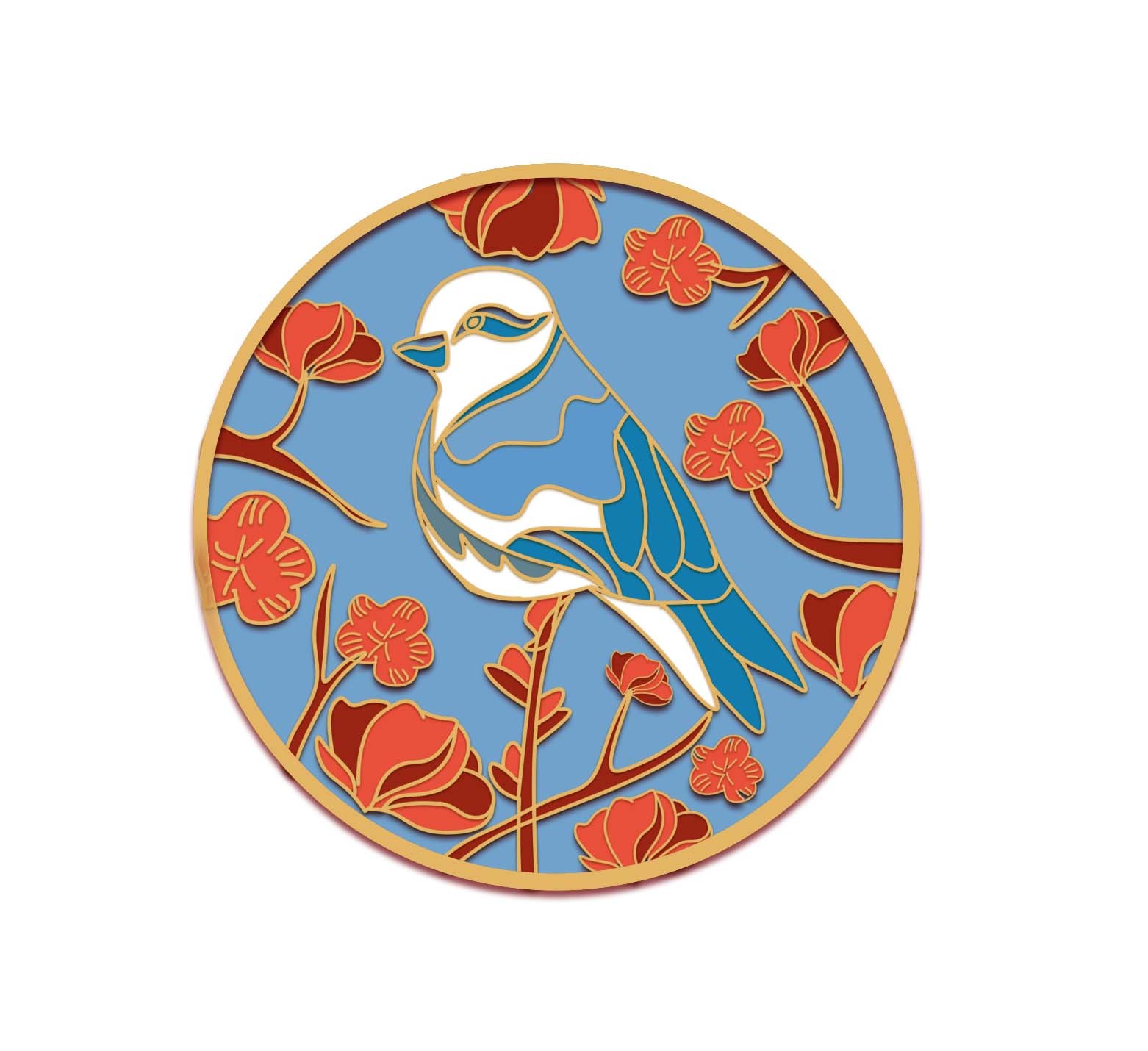 国风金属徽章——开始学习绘画,坚持