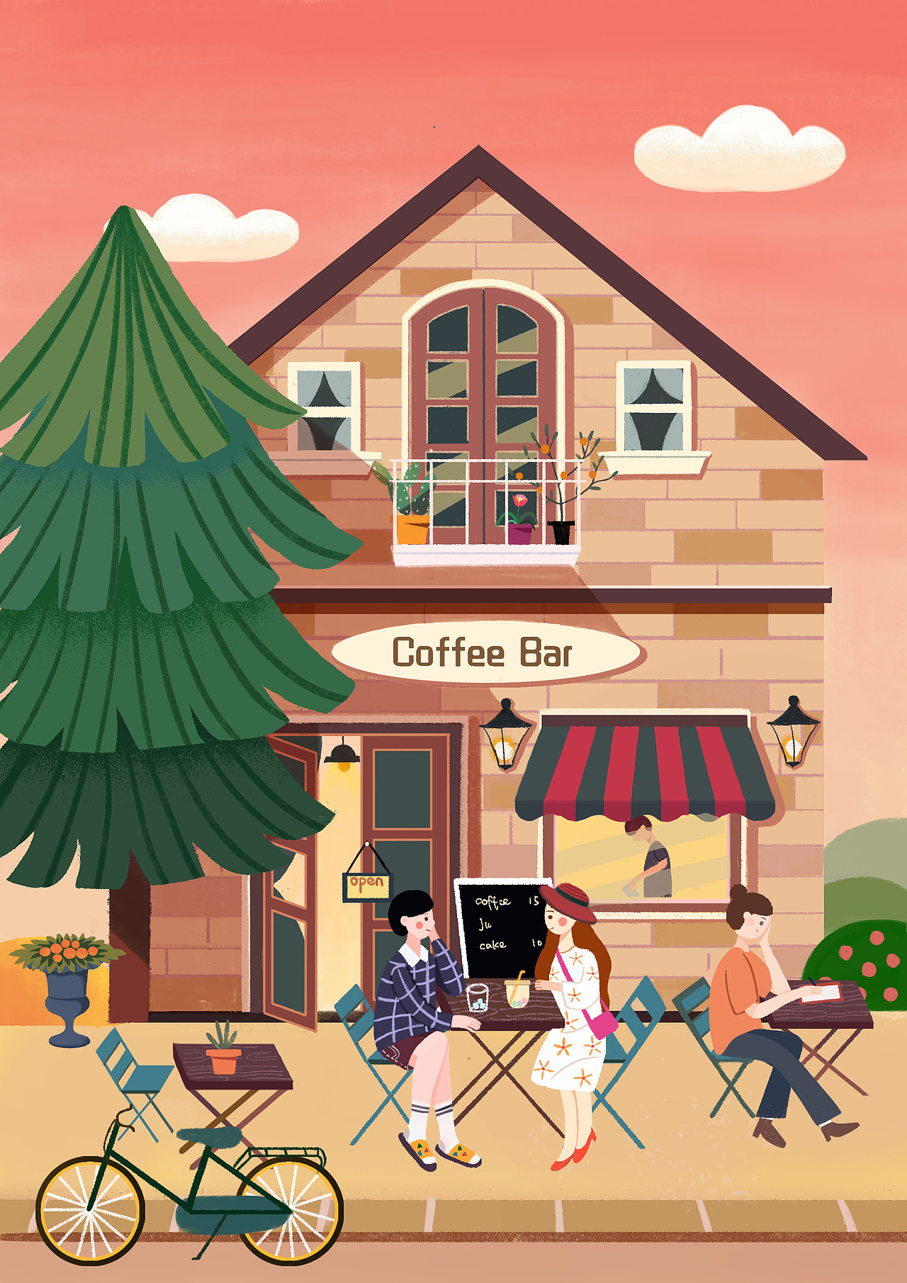 咖啡店（图ZMjM0Mjc5ODIw） - 创作习作 - 站酷设计师关晴一原创素材 - 站酷ZCOOL