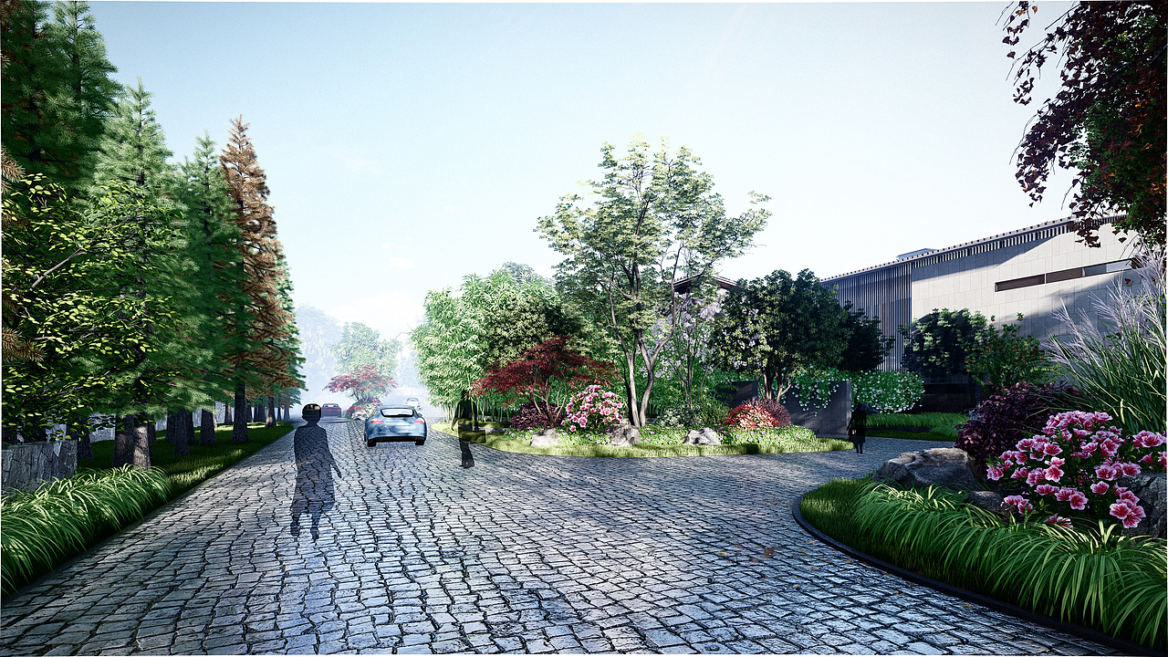 街头公园 效果图|空间|景观设计|梁西凹_原创作品-站酷zcool