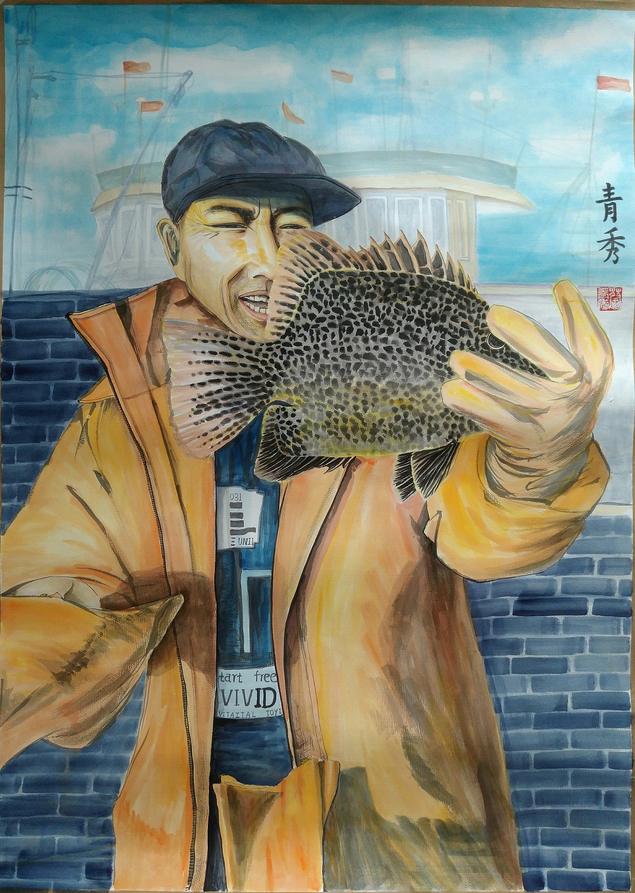 为你，我乘风破浪而归（图ZMjYyMjA2NTE2） - 艺术插画 - 站酷设计师蔡青秀原创素材 - 站酷ZCOOL