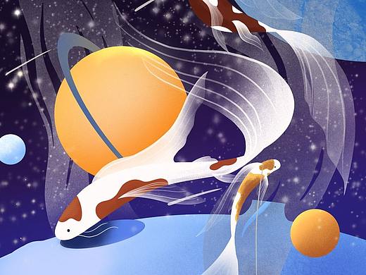 宇宙创意插画（个人主页-ZNTg0NTIwNDQ=） - 艺术插画 - 站酷设计师mint2022原创素材 - 站酷ZCOOL