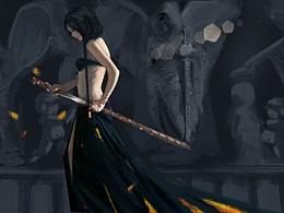 插画临摹练习（墓穴）