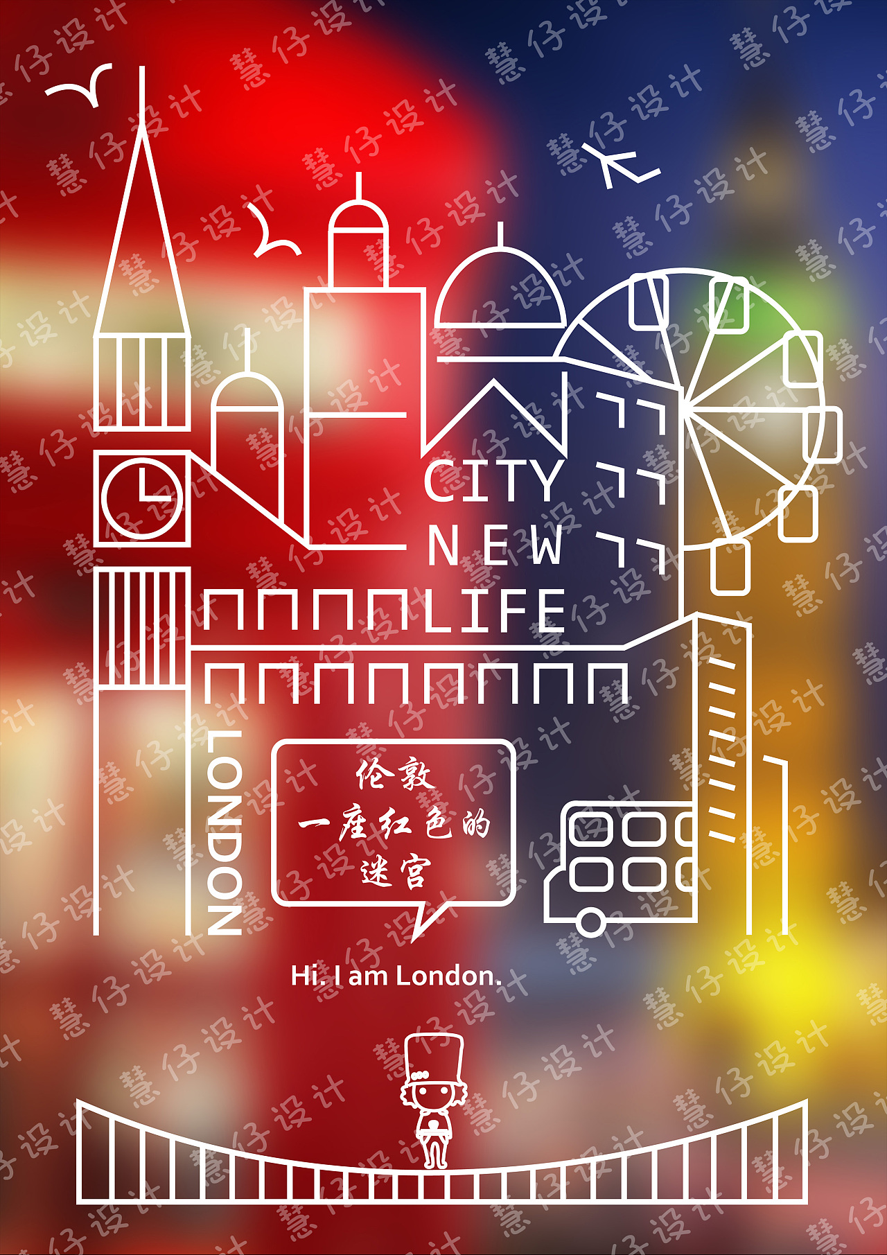 伦敦地图|插画|商业插画|Abbycat - 原创作品 - 站酷 (ZCOOL)