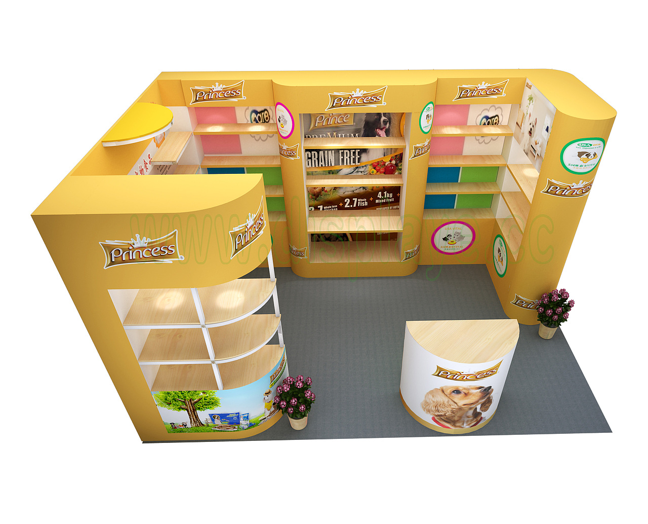 小型展台设计效果图(百变成长型展位方案)