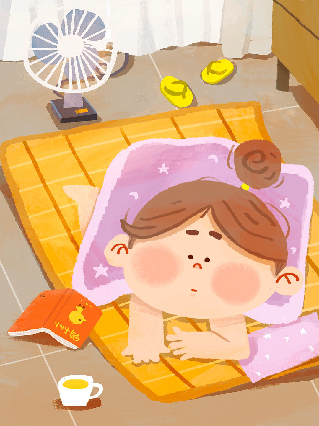 懵懂夏日终章（图ZMzc1NTcyODU2） - 儿童插画 - 站酷设计师bee_bee原创素材 - 站酷ZCOOL