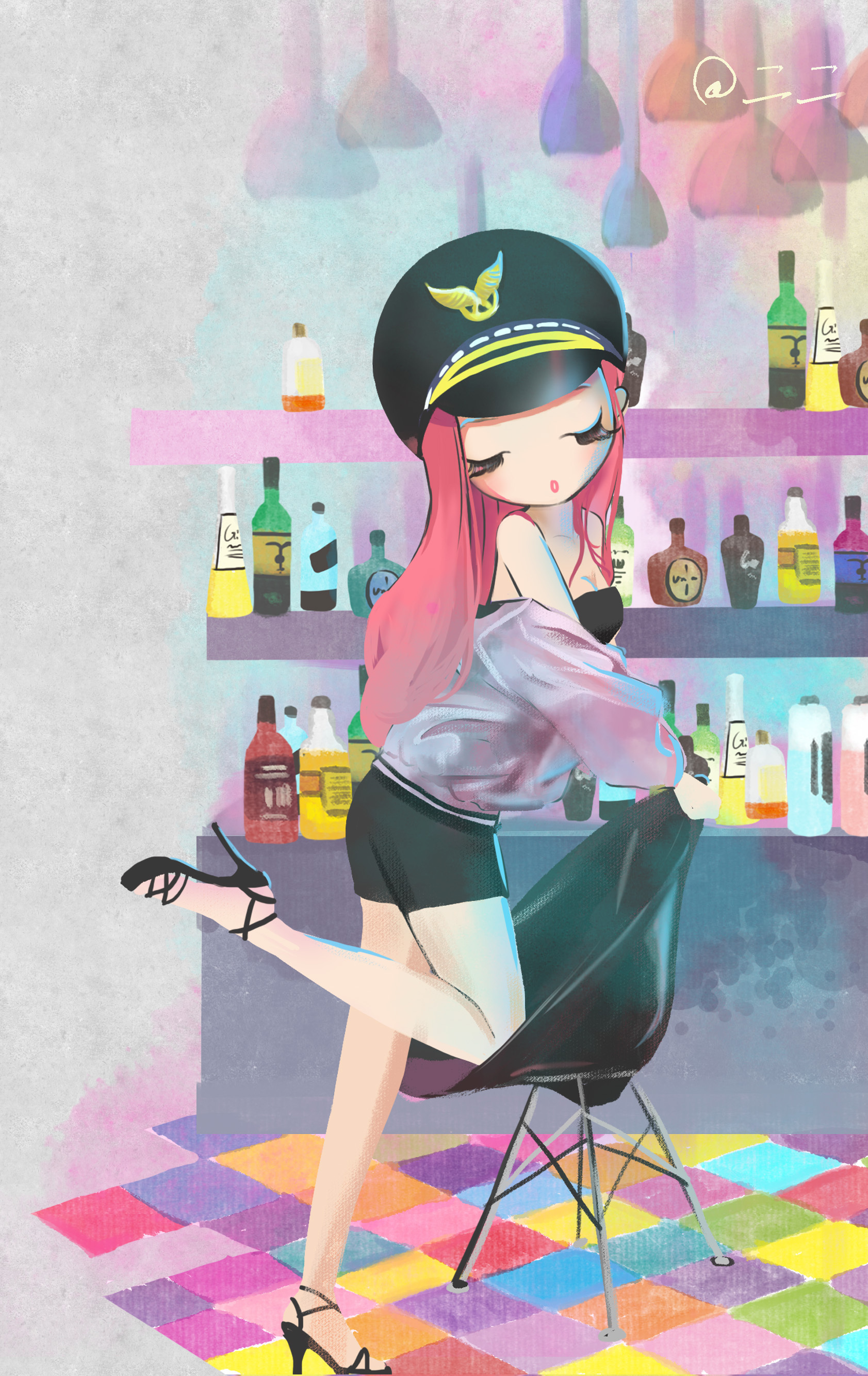 夜店风.|插画|涂鸦/潮流|玛丽苏二狗 - 原创作品 - 站酷 (zcool)