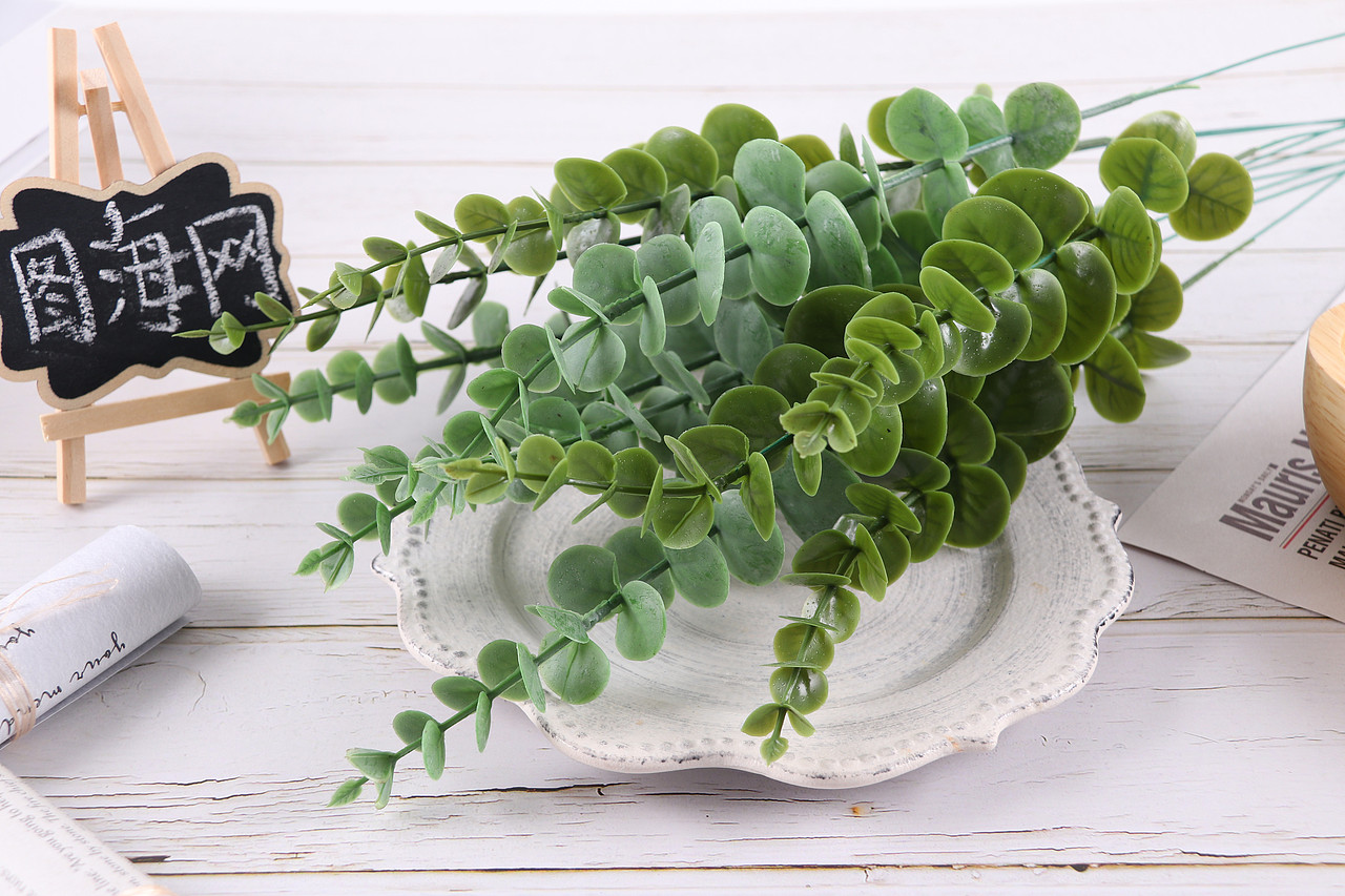 B03家居饰品\C11-仿真饰品\V06仿真尤加利叶X1