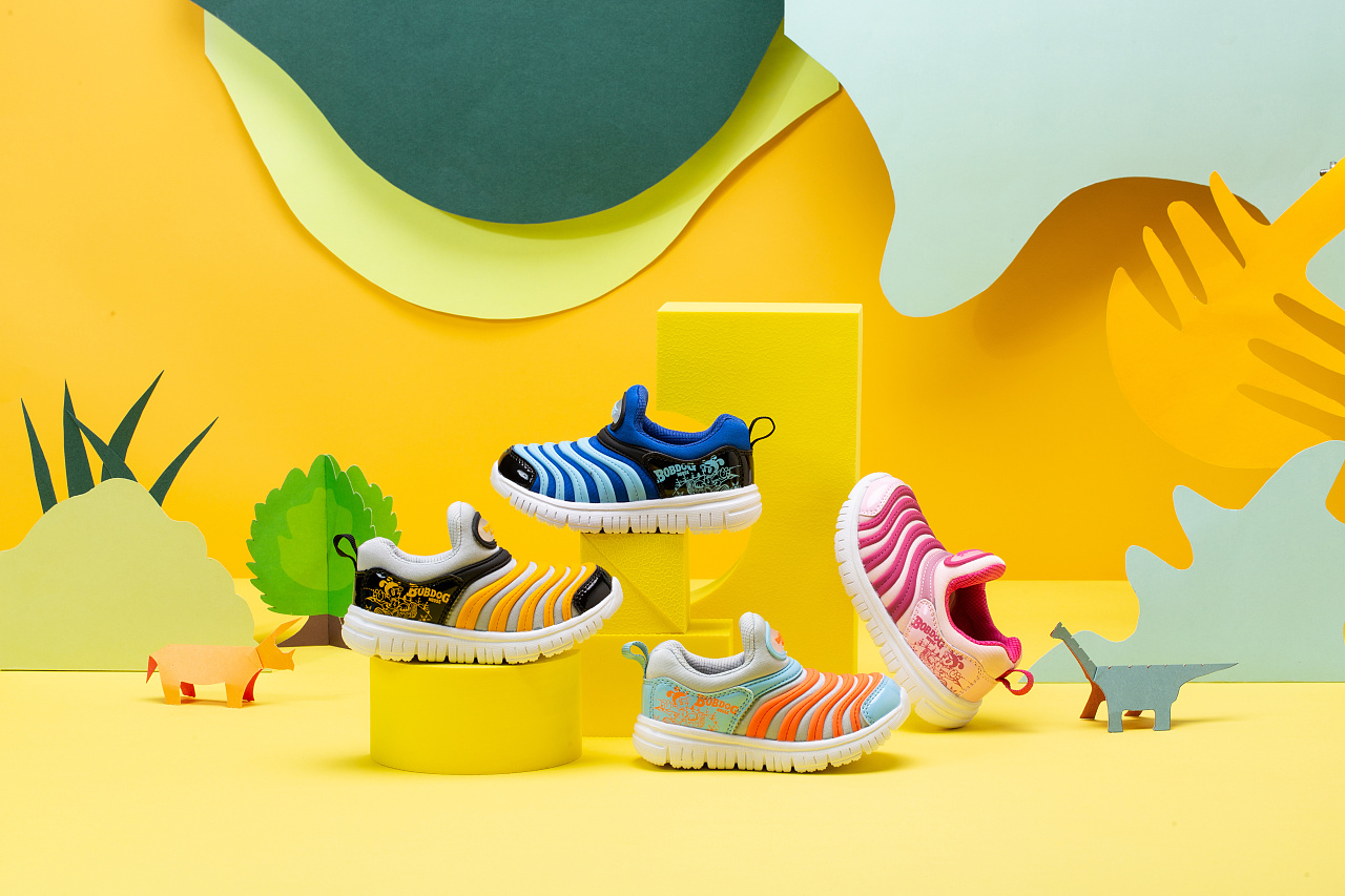 bobdog 毛毛虫童鞋创意拍
