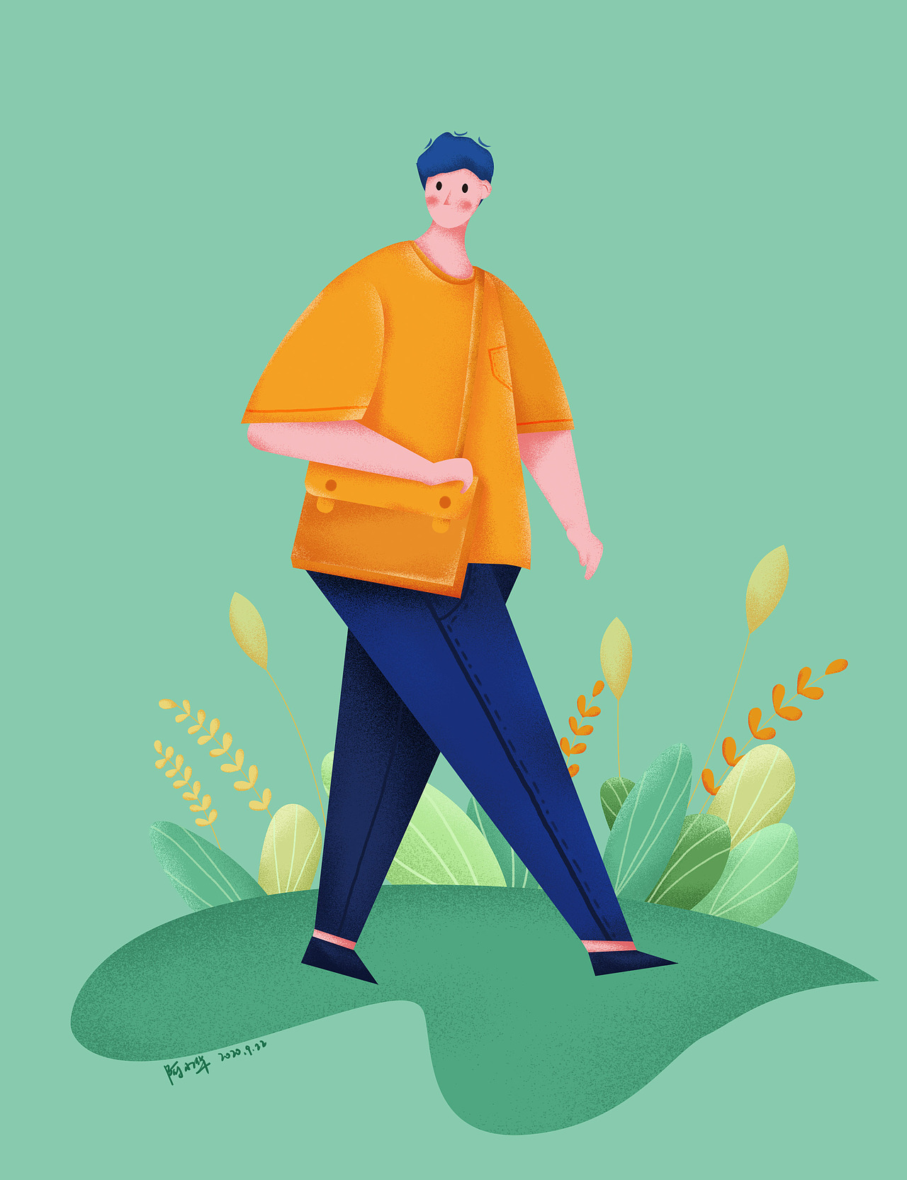 扁平化人物插画练习（图ZMjI3Nzg3OTQw） - 商业插画 - 站酷设计师阿小华原创素材 - 站酷ZCOOL