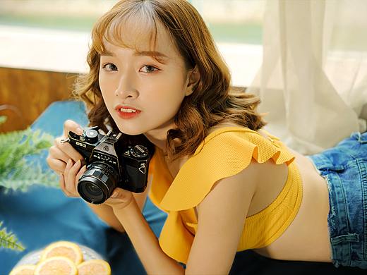 “橙子”女孩图片修图