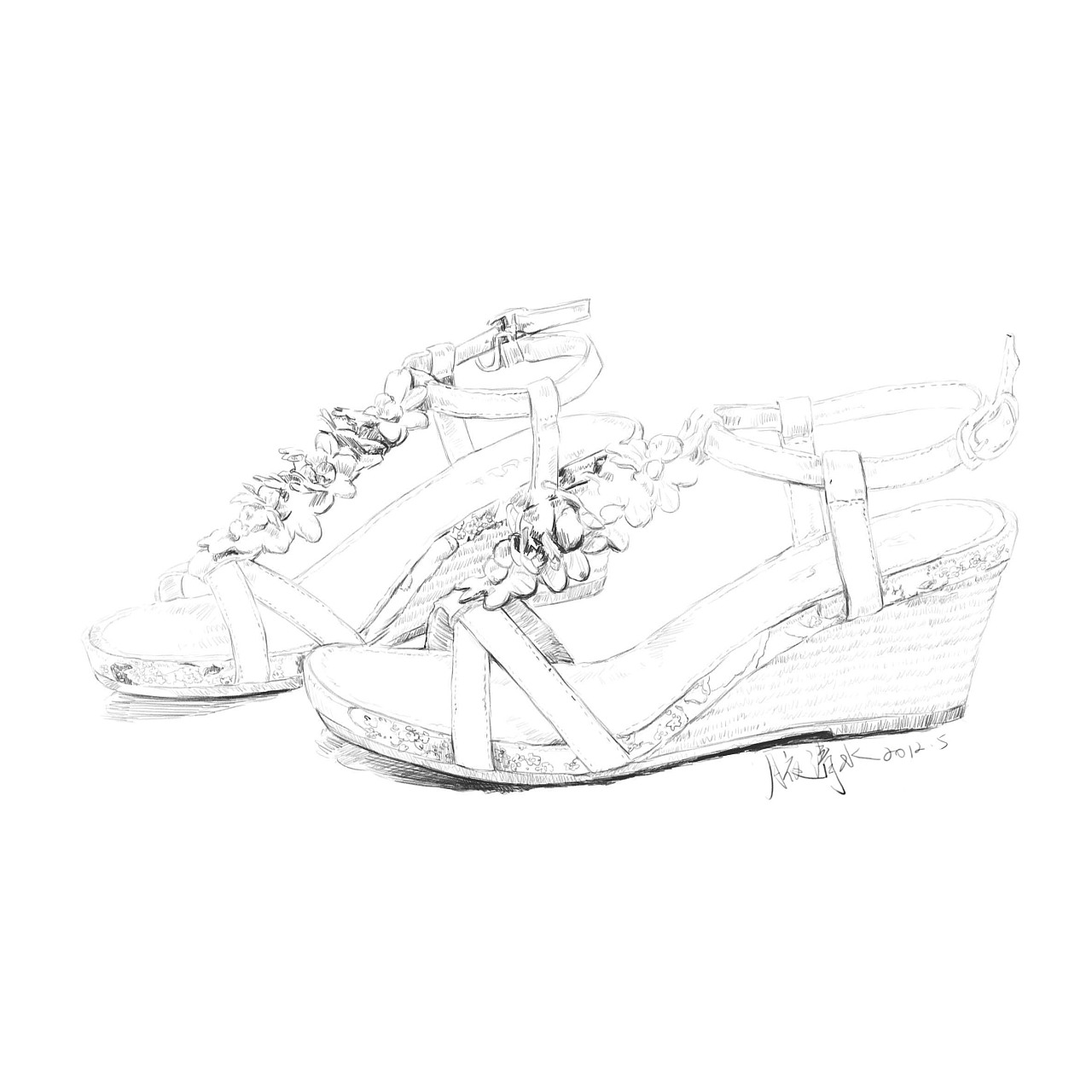 手绘女鞋|插画|创作习作|隔岸荒荷 - 原创作品 - 站酷 (zcool)