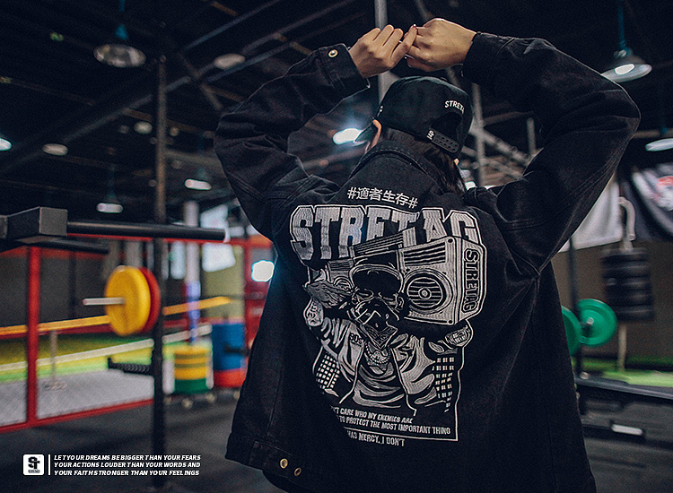 原创潮牌STRETAG“适者生存”牛仔夹克（图ZMTAyODQ2NTQw） - 休闲/流行服饰 - 站酷设计师STRETAG思锐泰格原创素材 - 站酷ZCOOL