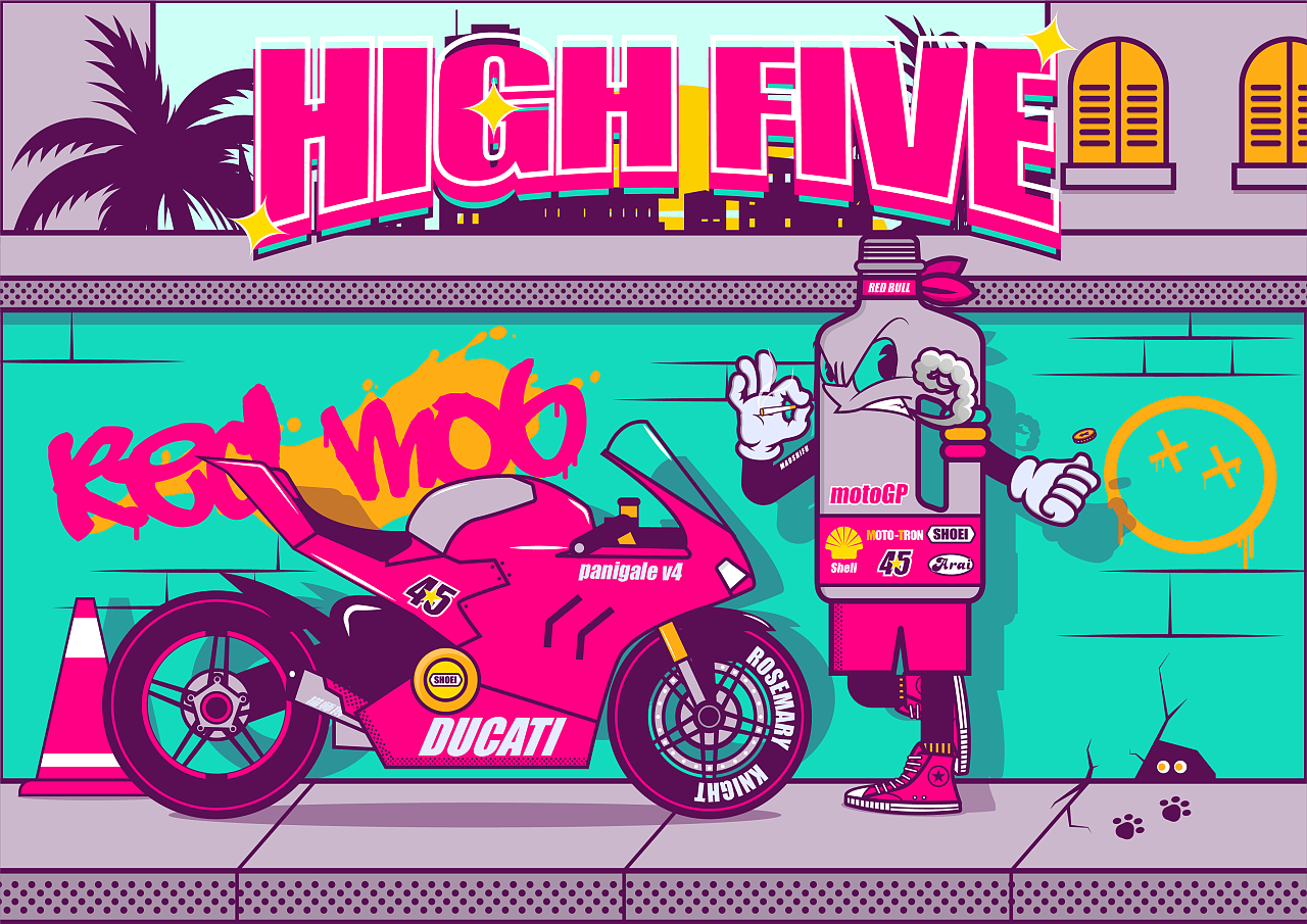 街头涂鸦风格练习|插画|新锐潮流插画|我不爱吃辣 - 原创作品 - 站酷