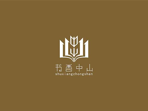 书香中山LOGO设计-书香花稻
