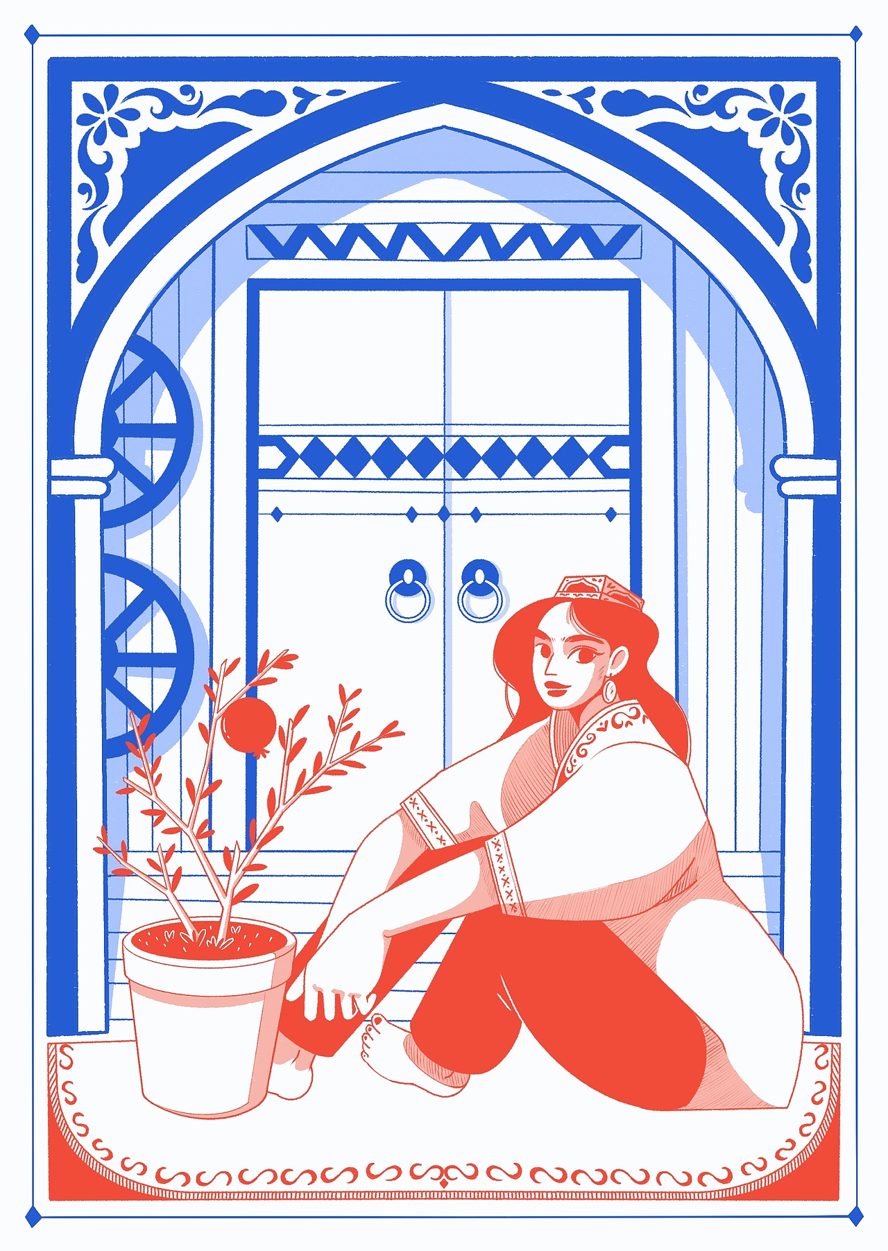 新疆艺术节作品（图ZMjUyMzc0MjYw） - 艺术插画 - 站酷设计师画画的Heidi原创素材 - 站酷ZCOOL