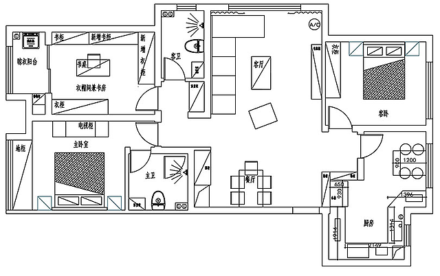 公园道1号三室装修，129平四室两厅新中式风格样板间（图ZODIxODMxODQ=） - 家装设计 - 站酷设计师美巢装饰总部原创素材 - 站酷ZCOOL
