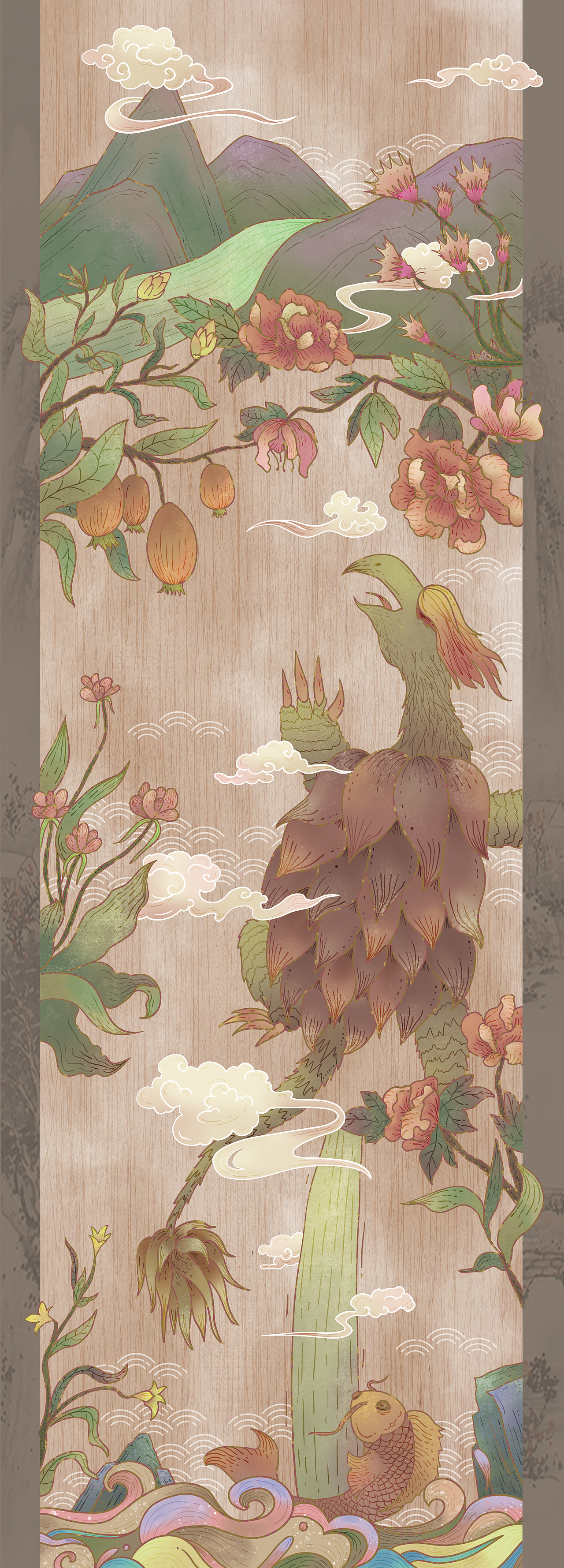 《山海经插画之六兽山系列》