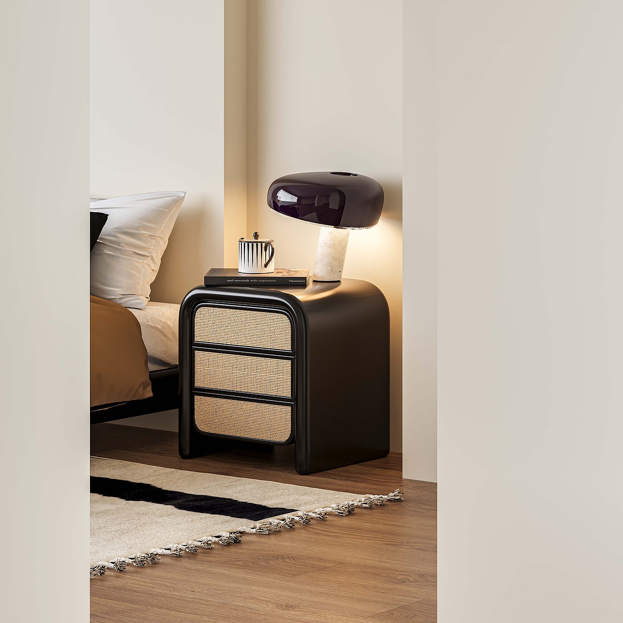 藤编床头柜（图ZMzYyODA3MDcy） - 生活用品 - 站酷设计师川田野产品新闻发原创素材 - 站酷ZCOOL