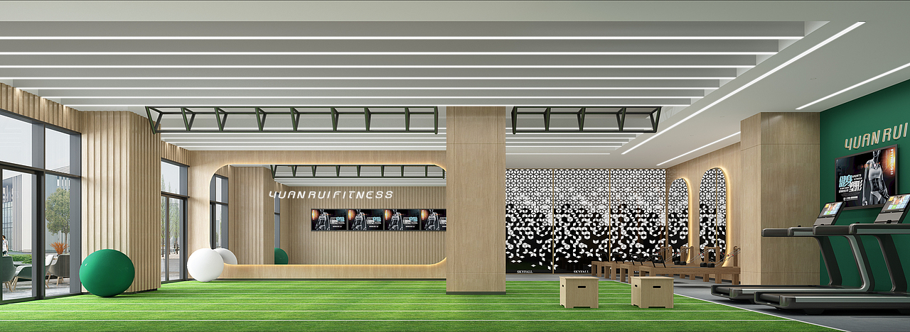 健身房空间设计（图ZMjQ4NTM5MzA4） - 商业空间设计 - 站酷设计师二零四六DESIGN原创素材 - 站酷ZCOOL