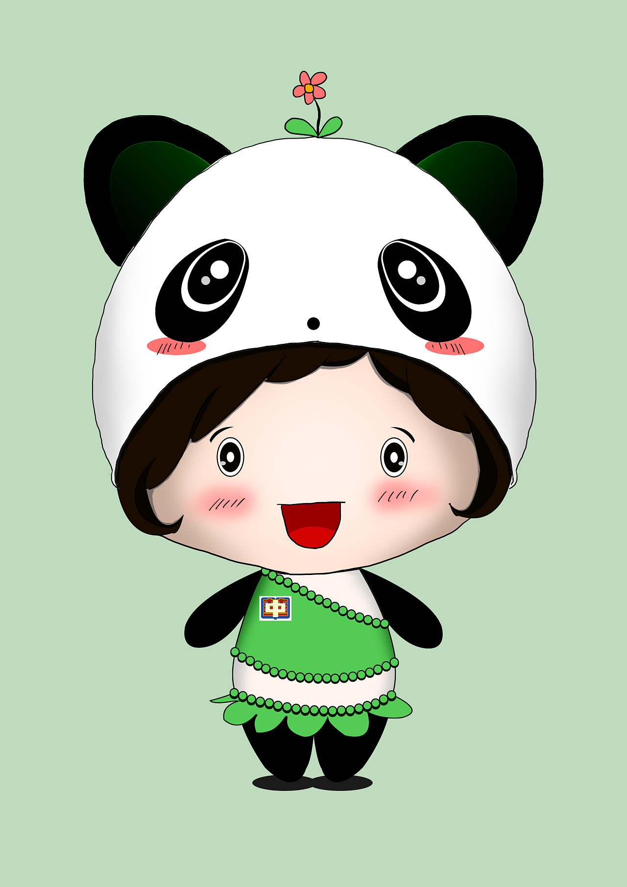 手绘吉祥宝宝-妞妞