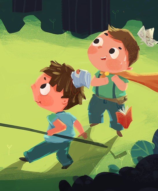 林子里的秘密行动（图ZMTgwOTE2MDMy） - 儿童插画 - 站酷设计师哈秋Achoo原创素材 - 站酷ZCOOL