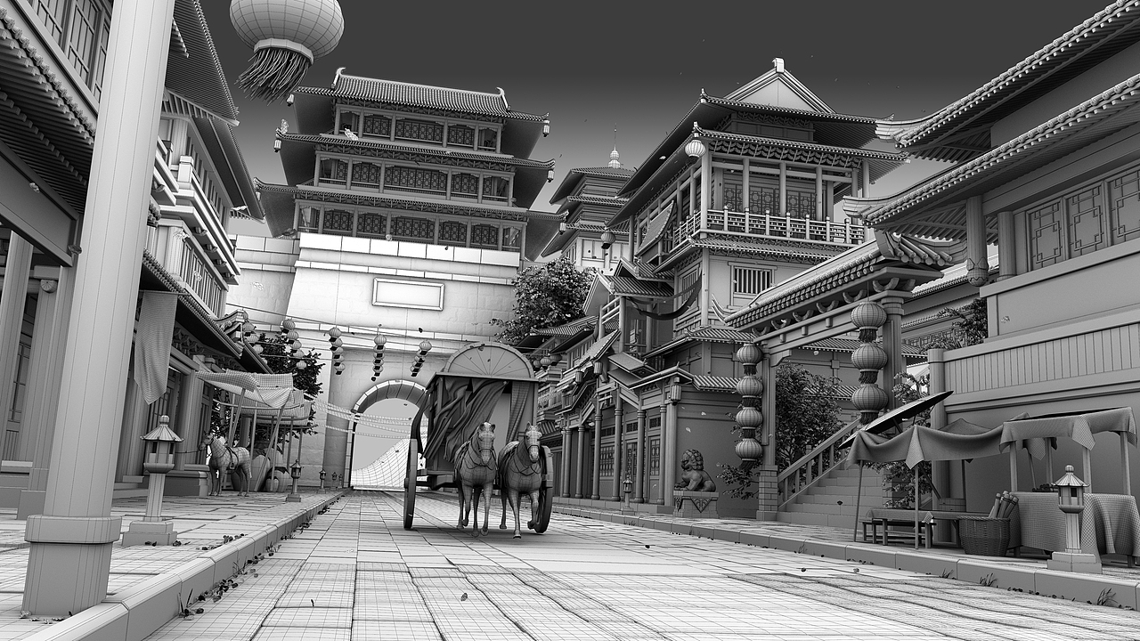 临安古城（图ZMTE2NDkwMTM2） - 场景 - 站酷设计师黑脚猫原创素材 - 站酷ZCOOL