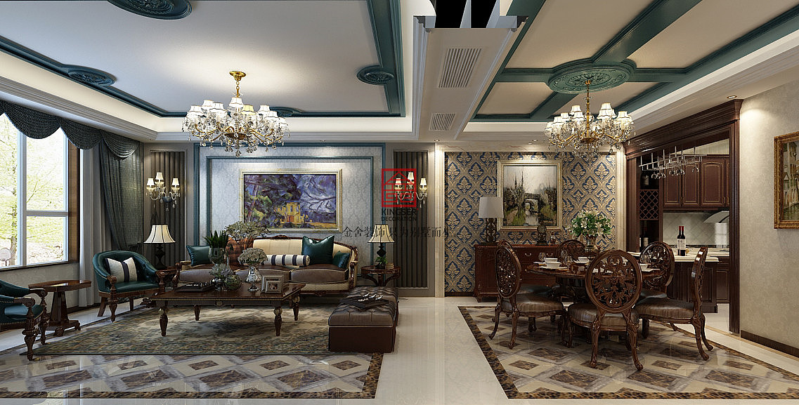 阿尔卡迪亚荣盛城欧式风格装修——金舍装饰