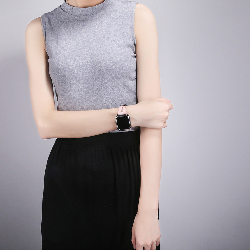 实拍苹果手表表带场景佩戴图