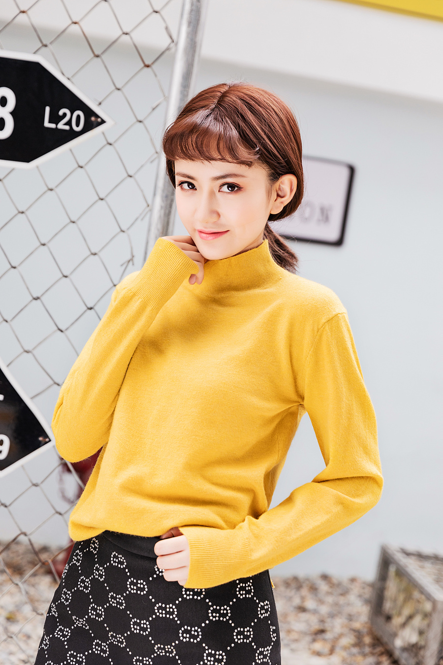 服装模特——女装毛衣套装2 精修