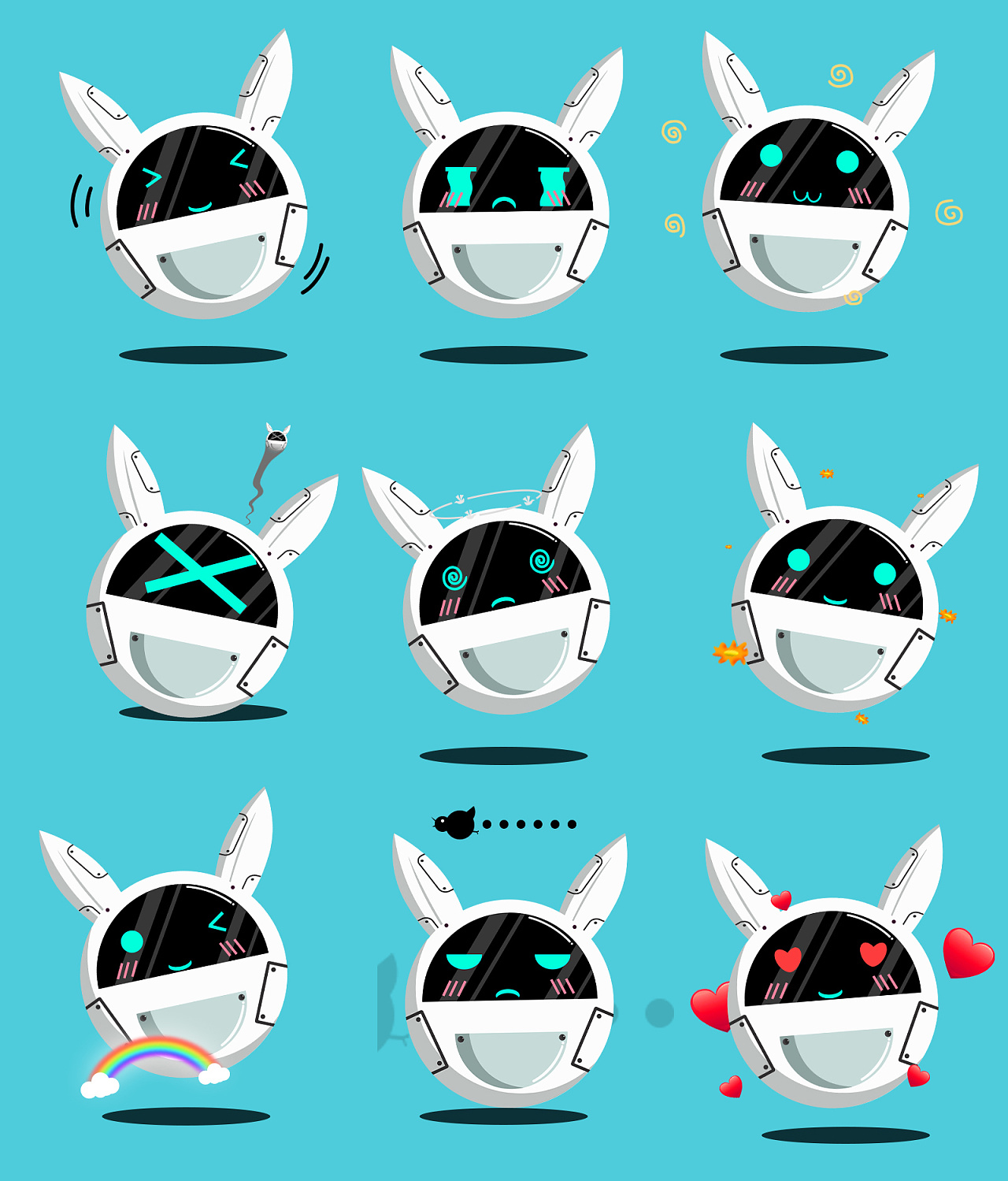 白仔形象【表情包】设计